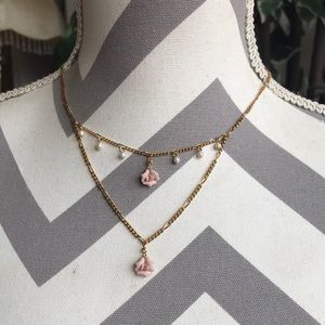 1928 Collection Necklace Porcelain Rose/Pearls